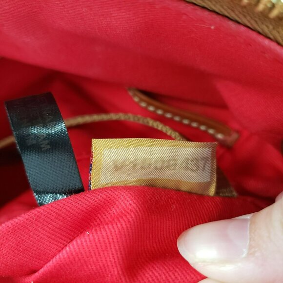 Dooney & Bourke Blue Ostrich Leather Celeste Satchel Shoulder Bag Brown Purse - Picture 6 of 11